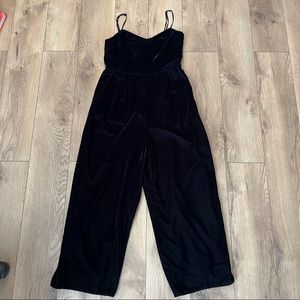 J. Crew Cropped Velvet Jumpsuit